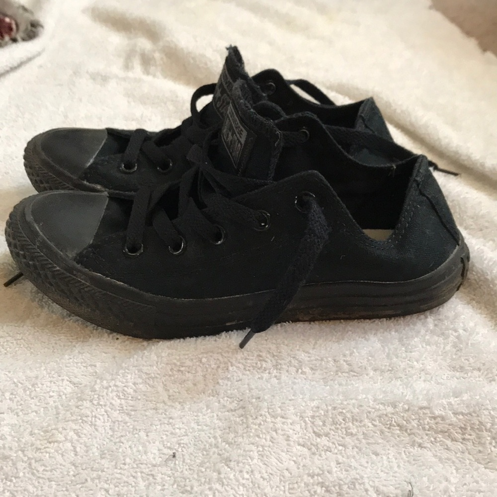 All Black Low-Top Converse All Stars [Kids 2.0]